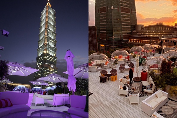 台北信義區全新泡泡屋Sky Bar！純白地中海風「Costa Blanca」，坐享台北最美跨年絕景
