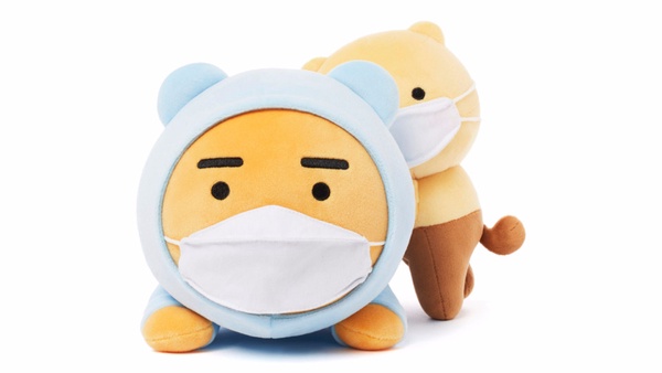 KAKAO FRIENDS「口罩萊恩與春植」登場！萊恩、寵物貓春植宅在家，陪你一起居家防疫