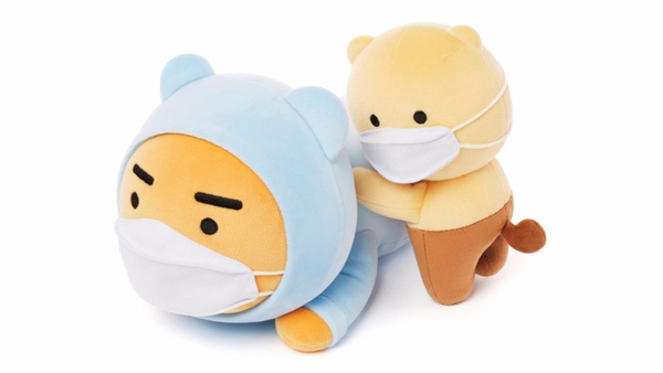 KAKAO FRIENDS「口罩萊恩與春植」登場！萊恩、寵物貓春植宅在家，陪你一起居家防疫