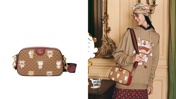 「Gucci x 哆啦A夢」新年系列登場！金牛哆啦A夢結合GG老花，全系列包款都太可愛