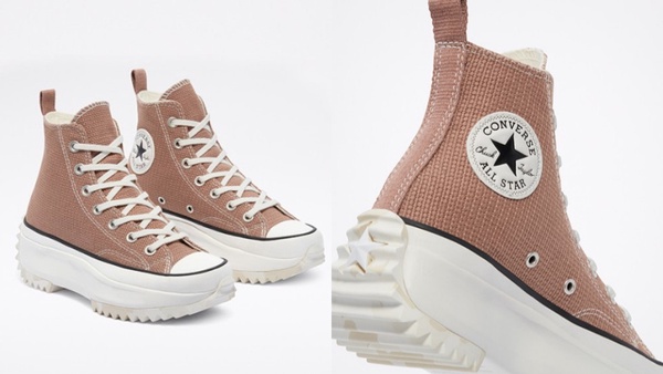 CONVERSE Run Star Hike「2021全新配色」！奶白色編織面料、粉橘x奶茶夢幻拼接太少女