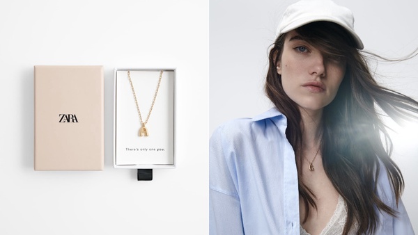 ZARA「字母飾品」回歸了!立體字母項鍊、耳環小巧可愛,真皮鑰匙圈超有質感~