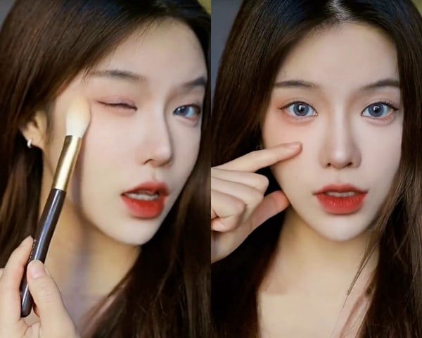 眉眼間距近必學！美妝博主親授消腫泡「眼影倒置」畫法，甜嫩撩人、眼妝更加乾淨不顯髒