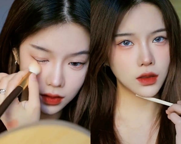 眉眼間距近必學！美妝博主親授消腫泡「眼影倒置」畫法，甜嫩撩人、眼妝更加乾淨不顯髒