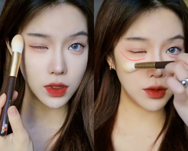眉眼間距近必學！美妝博主親授消腫泡「眼影倒置」畫法，甜嫩撩人、眼妝更加乾淨不顯髒