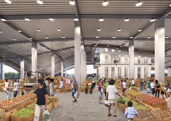 全台最美市場在台南！台南「新化果菜市場」波浪屋頂+梯田式設計，買菜也能超Chill～