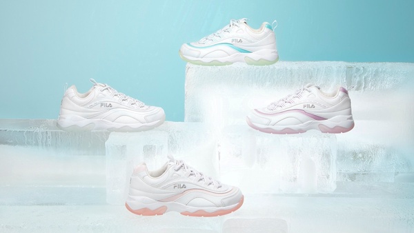 白色情人節限定!FILA RAY ICY 推出「馬卡龍色」冰晶版情侶鞋,台灣獨家限量發售!
