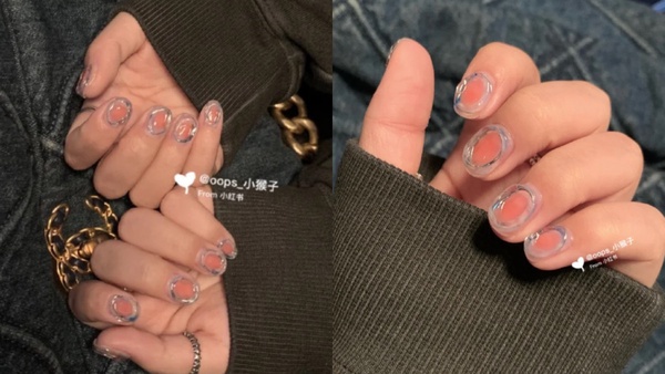日系小腮紅美甲範本！粉色指尖散發白裡透紅感，根本是仙女姊姊御用款
