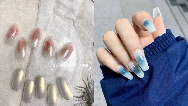 日系小腮紅美甲範本！粉色指尖散發白裡透紅感，根本是仙女姊姊御用款