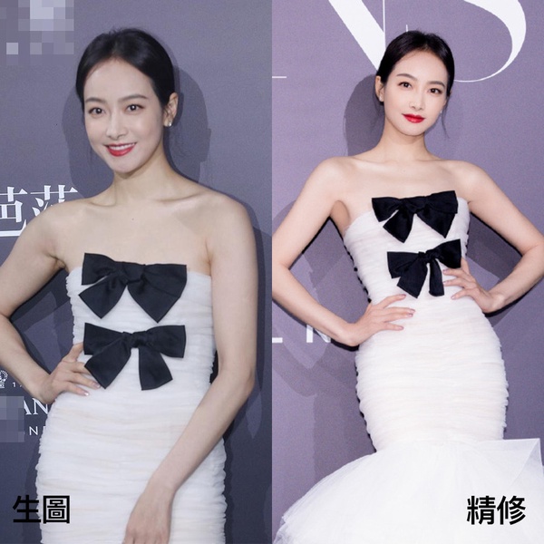 楊紫＆李現再合體！10女星紅毯造型生圖vs精修，宋茜顯壯，倪妮沒差，奚夢瑤身材火辣