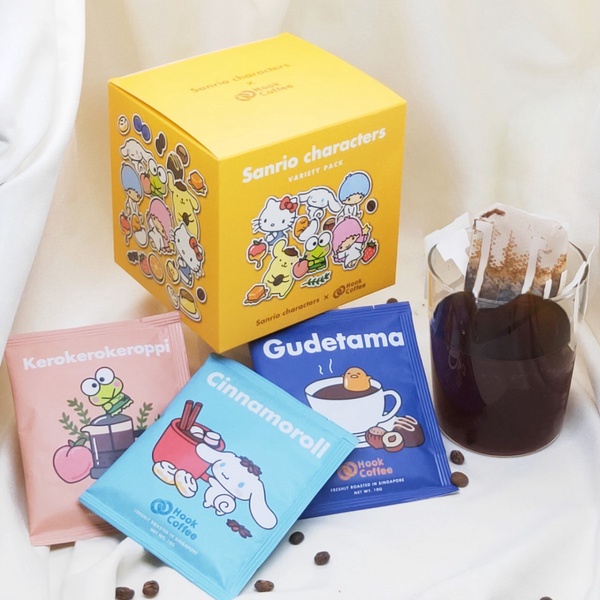 Hello Kitty濾掛咖啡現身全家！全家行動購開賣三麗鷗濾掛咖啡，Kitty、布丁狗萌翻天
