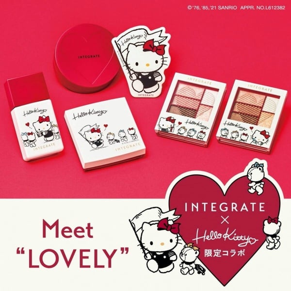 Hello Kitty x Integrate 聯名彩妝超萌亮相,隨附Hello Kitty限量小方鏡,少女心爆棚