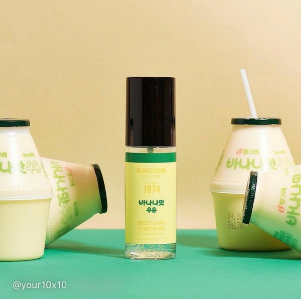 韓國「香蕉牛奶」變身香氛噴霧啦！國民飲品 x Ｗ.DRESSROOM 超狂聯名，香甜滋味超少女