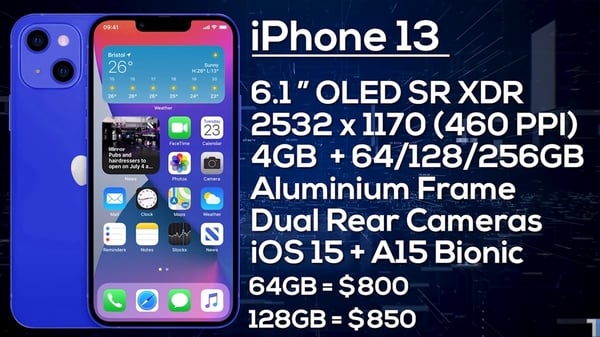 iPhone 13實體機曝光！夢幻新色「Tiffany綠」登場，剪瀏海、巨大鏡頭4亮點一次看