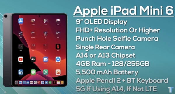 iPad mini 6最新預測懶人包！玫瑰金重磅回歸，支援5G+電源鍵解鎖依舊甜甜價~
