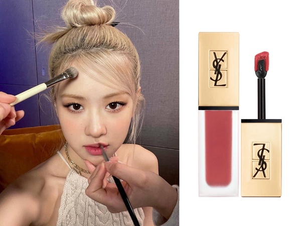 BLACKPINK ROSÉ 同款唇膏:YSL 時尚印記絲絨唇露 #16裸色記號
