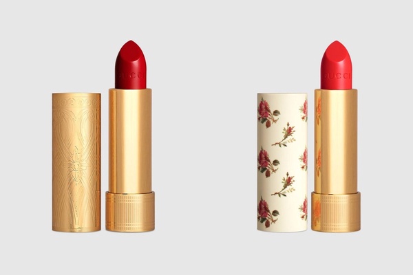 IU 同款唇膏:GUCCI 緞面唇膏 #25Goldie Red + GUCCI 透薄唇膏#301Mae Coral