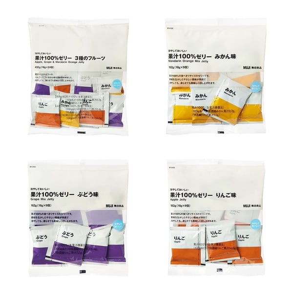 無印良品「色票果凍」新上市！蘋果、葡萄、蜜柑100%果汁果凍清爽Q彈，繽紛包裝超人氣