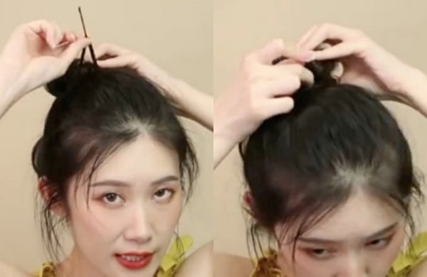 稀疏髮包包頭、丸子頭綁法教學!分成兩束是關鍵,綁出大顆蓬鬆包包頭、不鬆垮變形