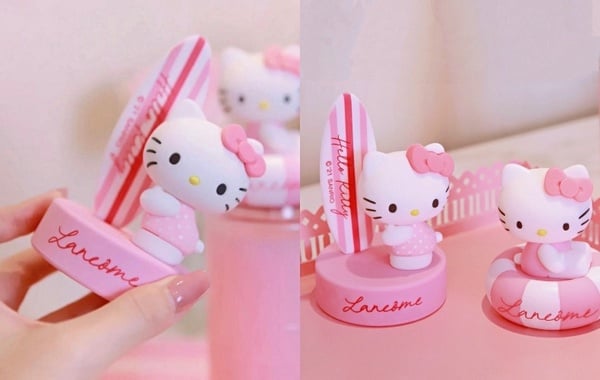 蘭蔻超可愛Hello Kitty化妝水登場！限定Kitty瓶蓋可愛到犯規，兩款泳裝Kitty簡直必收