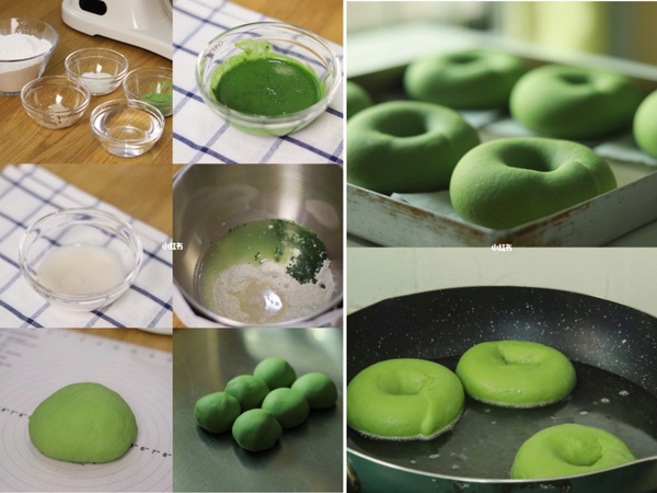 抹茶甜點食譜5：抹茶貝果