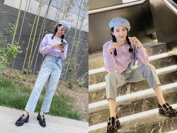 牛仔褲私服穿搭5：宋茜