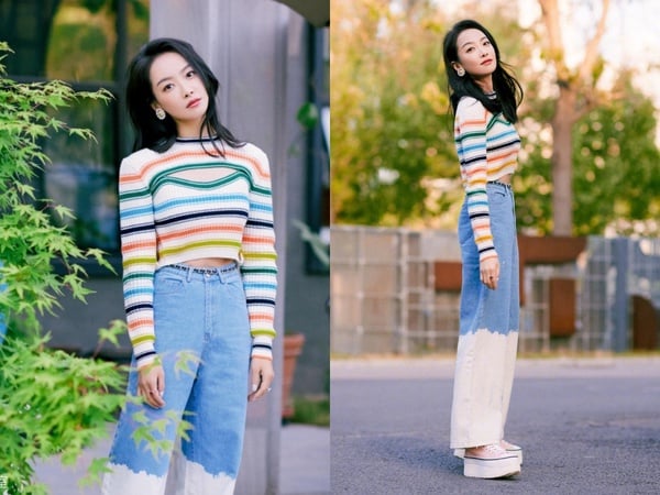 牛仔褲私服穿搭5：宋茜