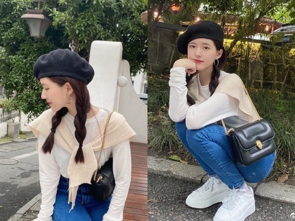 牛仔褲私服穿搭4：趙露思