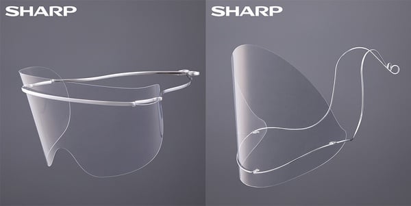 SHARP推出「科技防護面罩」！鈦合金流線框架搭配透明防護鏡面，無感輕量又超時尚