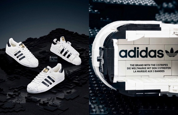 積木做的球鞋！LEGO x Adidas聯名翻玩「經典Superstar」，神還原貝殼鞋頭、三葉標誌～