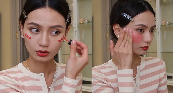 手殘人必學！小紅書爆紅「反向腮紅」畫法，腮紅後加這步驟，妝感白裡透紅又持妝