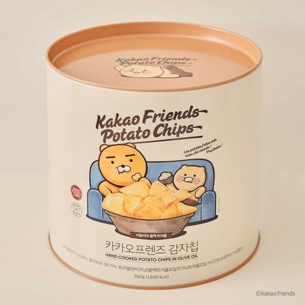 KAKAO FRIENDS推「油漆桶洋芋片」！清爽薄脆、追劇嘴饞必備，讓萊恩陪你追劇嗑餅乾