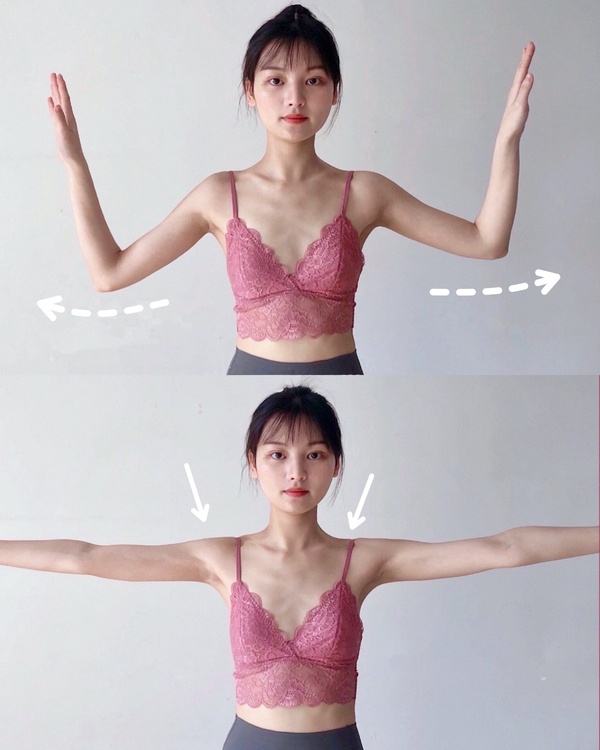 高效瘦厚背、開肩運動！瘦手臂、矯正斜肩芭蕾伸展動作必學，兩週肩頸有感變纖細