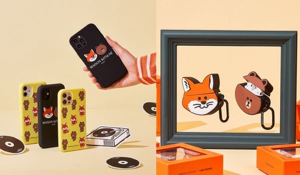 LINE FRIENDS X MAISON KITSUNÉ聯名登場！圓滾滾小狐狸周邊超可愛，免費貼圖手刀下載