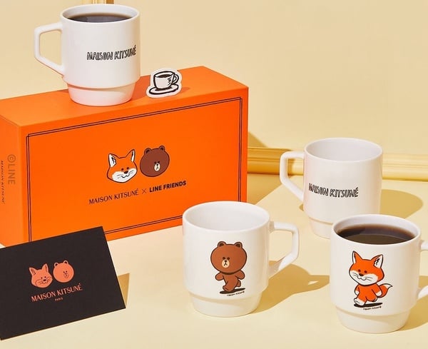 LINE FRIENDS X MAISON KITSUNÉ聯名登場！圓滾滾小狐狸周邊超可愛，免費貼圖手刀下載