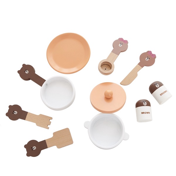 LINE FRIENDS「熊大兒童廚房」台灣限定上市!超逼真流理臺、餐具組,打造最可愛家家酒