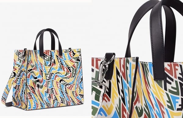 2021大容量「精品手提包 」推薦:Fendi 亮面帆布手袋,NT.63000