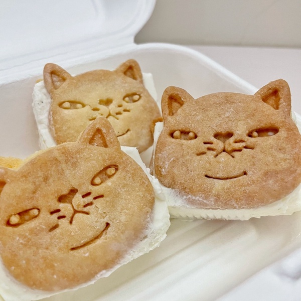 貓奴們搶吃！超萌「跩臉貓冰淇淋夾心餅乾」開賣，貓貓餅乾＋香濃香草冰淇淋限定開賣！