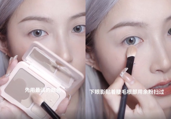 初學者「雙倍放大」日常眼妝教學！修容盤當眼影消腫又自然，眼妝多一步眼睛深邃像娃娃