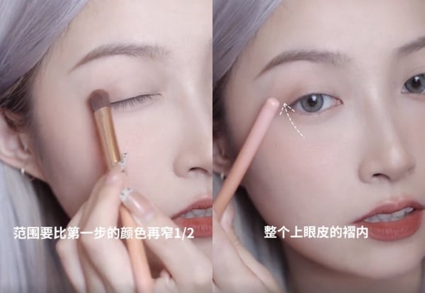 初學者「雙倍放大」日常眼妝教學！修容盤當眼影消腫又自然，眼妝多一步眼睛深邃像娃娃
