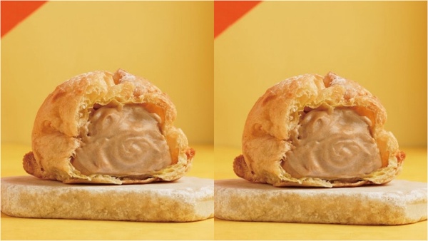 beard papaX cama café推聯名「香草拿鐵咖啡泡芙」，奶香+咖啡超搭，滿額泡芙免費吃！