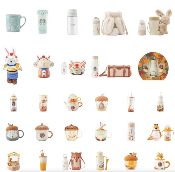 星巴克「中秋新品」超萌登場！毛絨月兔包粉絲必收，秋日小狐狸、松果刺蝟杯可愛破表