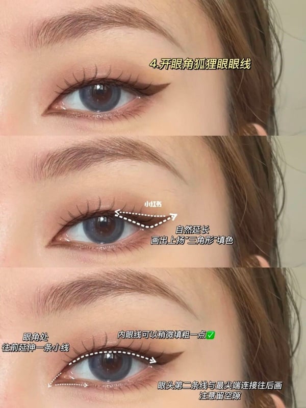 新手「單眼皮眼線畫法」大公開!半截式手殘必學,眼角這樣畫放大雙眼超自然