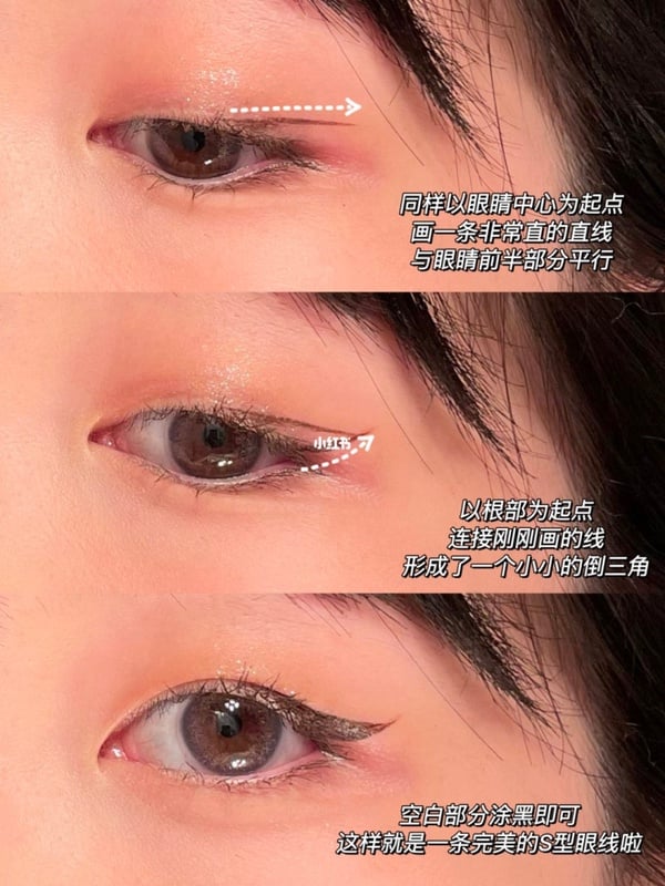 新手「單眼皮眼線畫法」大公開!半截式手殘必學,眼角這樣畫放大雙眼超自然
