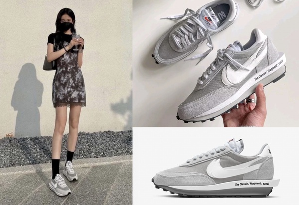 2021爆款「質感灰球鞋」推薦：NIKE LDWaffle x sacai x Fragment (Light Smoke Grey)