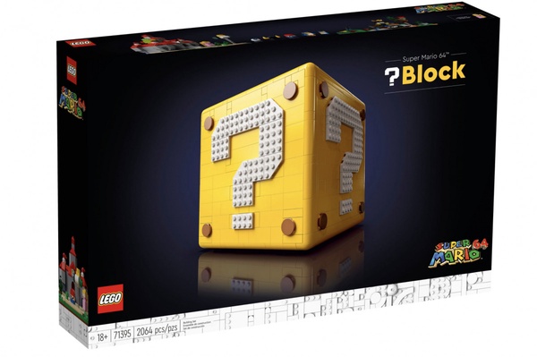 「？磚塊」實體化！LEGO新推出「超級瑪利歐64 問號磚塊」，磚塊中藏4道遊戲關卡超經典