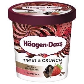 一桶2口味！哈根達斯新品「TWIST & CRUNCH雙享巧脆冰淇淋」，草莓、抹茶、巧克力都搭