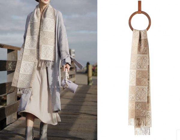 2021秋冬「精品LOGO圍巾」推薦：DIOR OBLIQUE 毛毯披肩，NT.56000