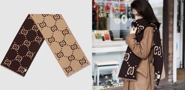 2021秋冬「精品LOGO圍巾」推薦：HERMÈS 雙面長披肩，約NT.43000