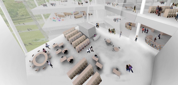 台中新景點！「台中綠美圖」夢幻純白建築+玻璃外牆，全台首座美術館&圖書館共構建築